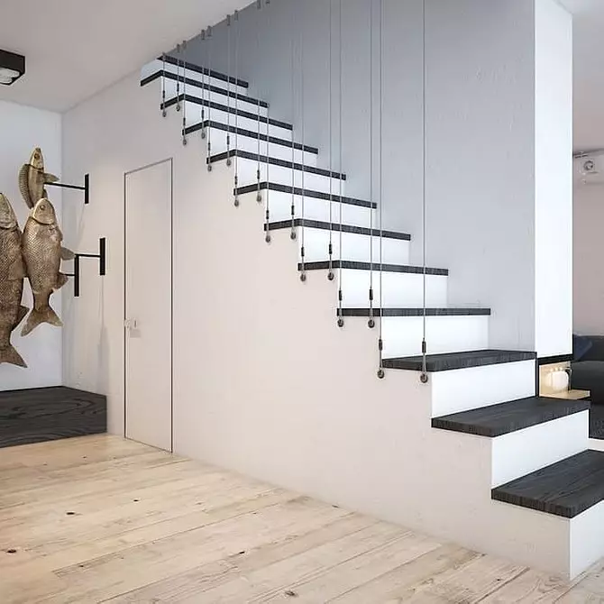 Idee effettive del design degli interni del secondo piano di una casa di campagna privata: il meglio da ivd.ru 4605_101