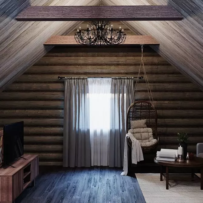 Ideas reais do deseño de interiores do segundo andar dunha casa de campo privada: o mellor de IVD.ru 4605_15