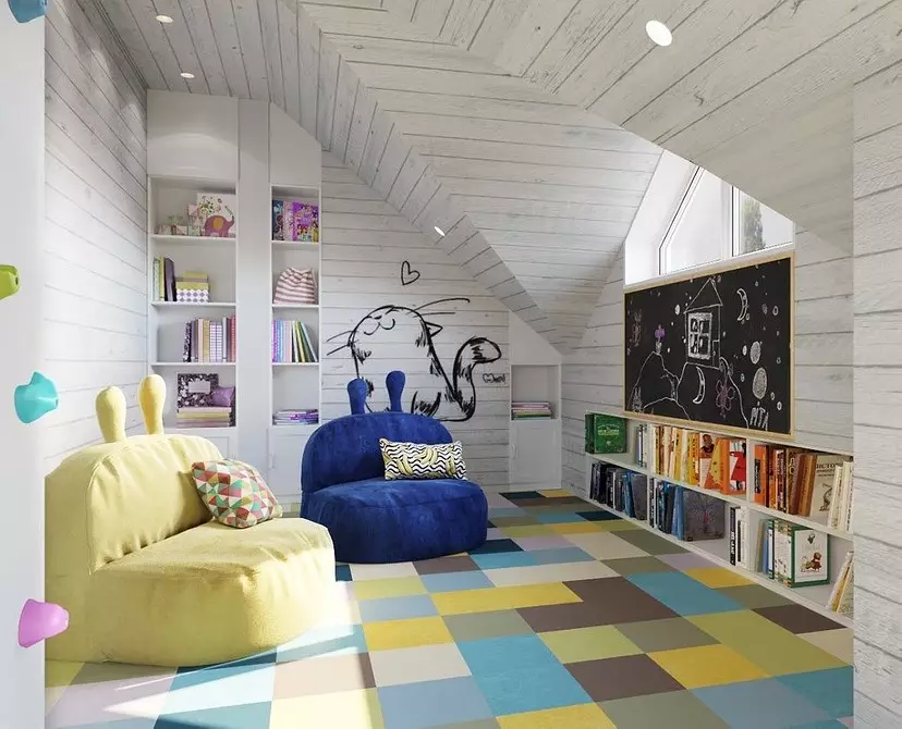 Idee effettive del design degli interni del secondo piano di una casa di campagna privata: il meglio da ivd.ru 4605_33