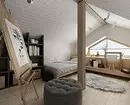 Ideas reais do deseño de interiores do segundo andar dunha casa de campo privada: o mellor de IVD.ru 4605_49