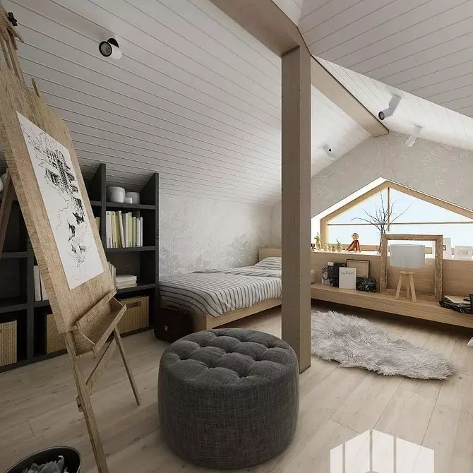 Idee effettive del design degli interni del secondo piano di una casa di campagna privata: il meglio da ivd.ru 4605_57