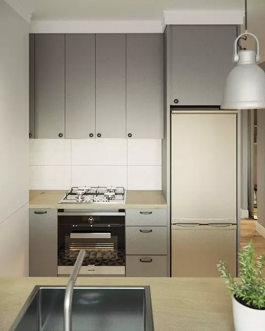 Nakreslíme interiér šedé kuchyně: jak oživit prostor a učinit to zlomyslný (82 fotografií) 4611_130