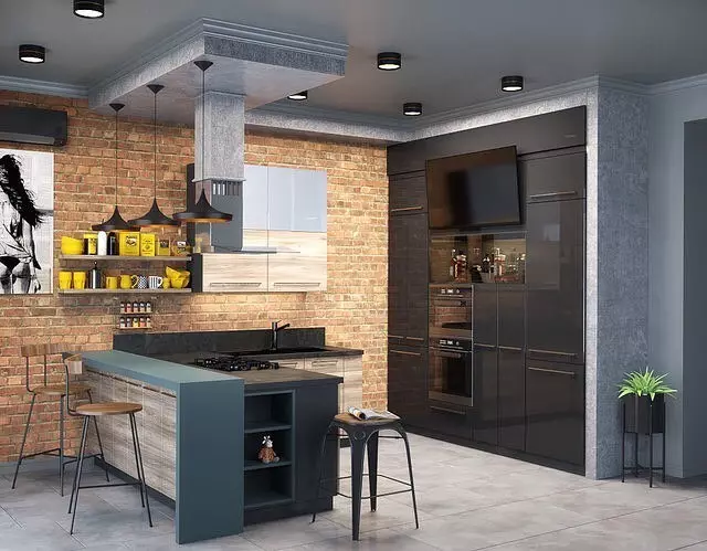 Nakreslíme interiér šedé kuchyně: jak oživit prostor a učinit to zlomyslný (82 fotografií) 4611_131