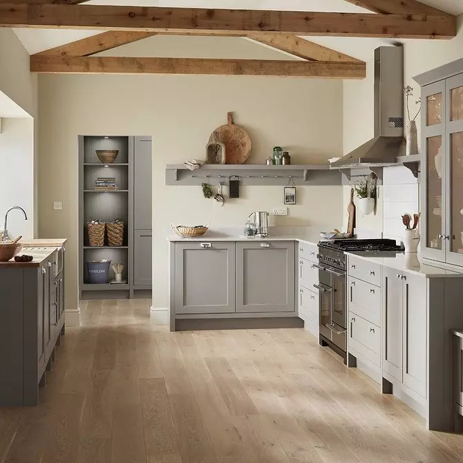 Wir erstellen das Innere der grauen Küche: Wie Sie den Raum wiederbeleben und schelmisch (82 Fotos) machen 4611_153
