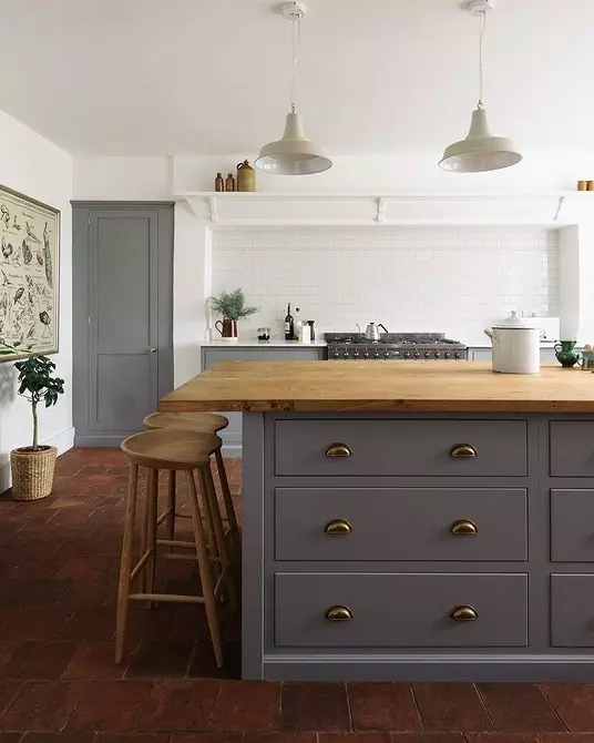Wir erstellen das Innere der grauen Küche: Wie Sie den Raum wiederbeleben und schelmisch (82 Fotos) machen 4611_162