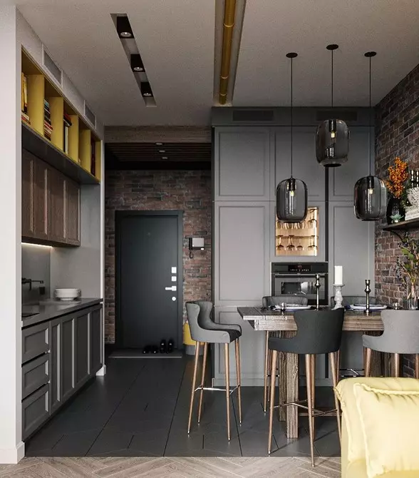 Wir erstellen das Innere der grauen Küche: Wie Sie den Raum wiederbeleben und schelmisch (82 Fotos) machen 4611_166
