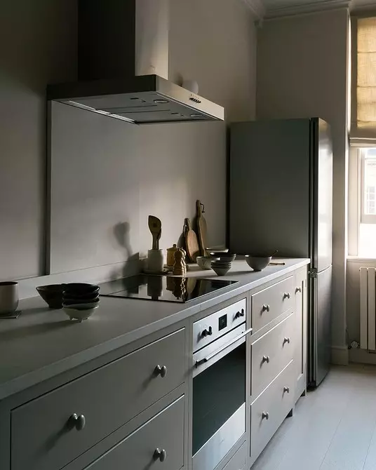 Wir erstellen das Innere der grauen Küche: Wie Sie den Raum wiederbeleben und schelmisch (82 Fotos) machen 4611_73
