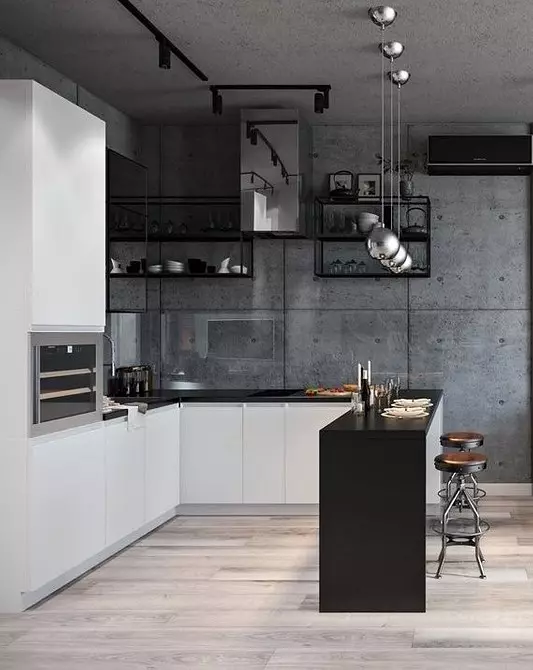Nakreslíme interiér šedé kuchyně: jak oživit prostor a učinit to zlomyslný (82 fotografií) 4611_74