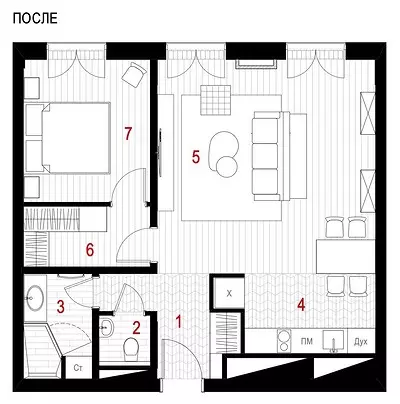 Droom appartement voor huurder: Nonypisch Scandinavisch interieur met heldere accenten 4714_43