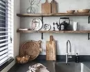 Krásný okno výzdoba v kuchyni: zvážit typ smyčky a stylu interiéru 4732_44