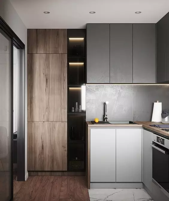 اتاق آشپزخانه ترکیبی آشپزخانه در خروشچف: نحوه ترتیب دادن فضای به درستی و زیبا 4738_133