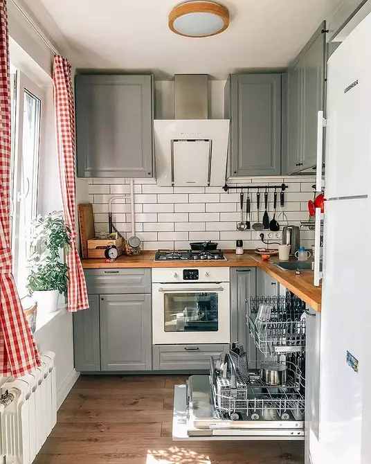 اتاق آشپزخانه ترکیبی آشپزخانه در خروشچف: نحوه ترتیب دادن فضای به درستی و زیبا 4738_19