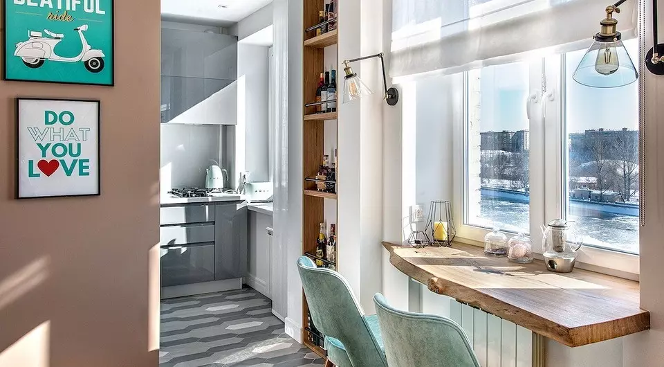 კომბინირებული სამზარეულო ოთახი ხრუშჩში: როგორ მოვაწყოთ სივრცე სწორად და ლამაზი