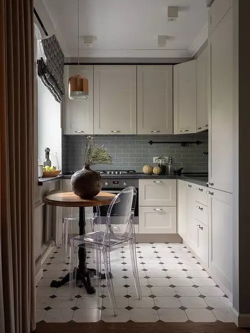 Ruang tamu dapur yang digabungkan di Khrushchev: Bagaimana untuk mengatur ruang dengan betul dan cantik 4738_69