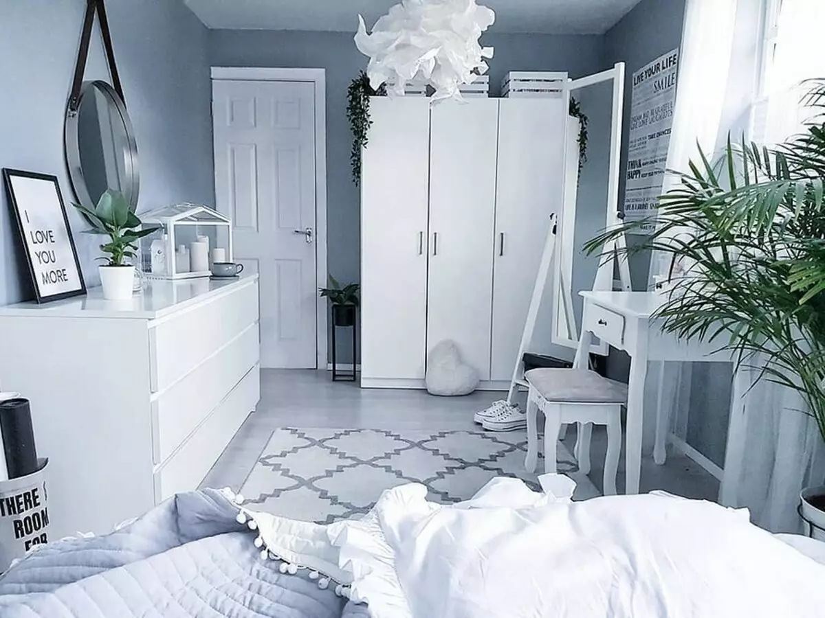 Sovrum IKEA i inredningen: Verkliga bilder och designlösningar - IVD.RU 4809_35