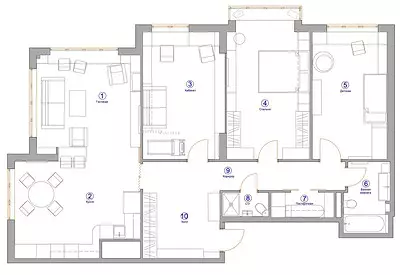 Apartamentu baten barrualdea hormen pintura artistikoarekin, lurrun tximiniarekin eta ergonomia pentsakorrekin 4818_62