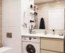 Vannas istabas dizains ar veļas mašīnu: mēs veicam tehniku ​​un padarām kosmosa funkcionālo 4843_10