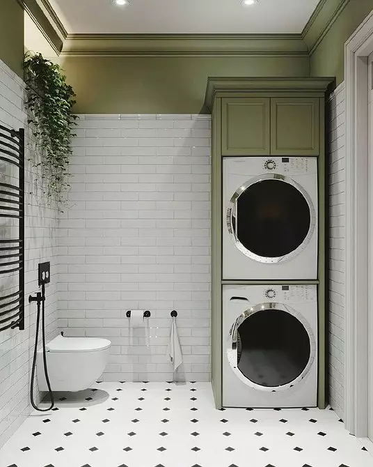 Badezimmerdesign mit einer Waschmaschine: Wir führen die Technik aus und machen den Raum funktionsfähig 4843_112