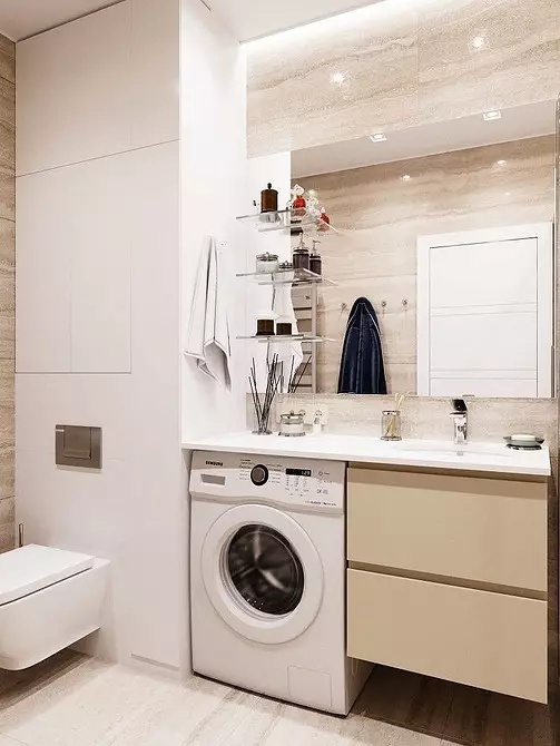 Badezimmerdesign mit einer Waschmaschine: Wir führen die Technik aus und machen den Raum funktionsfähig 4843_20