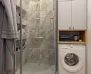 Угаалгын өрөөний машинтай угаалгын өрөөний зураг төсөл: Бид техникийг хэрэгжүүлж, сансрын функцийг хийдэг 4843_5