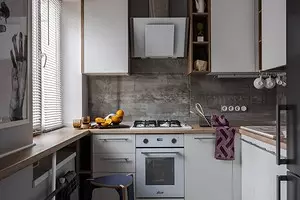 8 ตัวอย่างการทำงานของการออกแบบห้องครัวที่มีพื้นที่ 6 ตารางเมตร เอ็ม