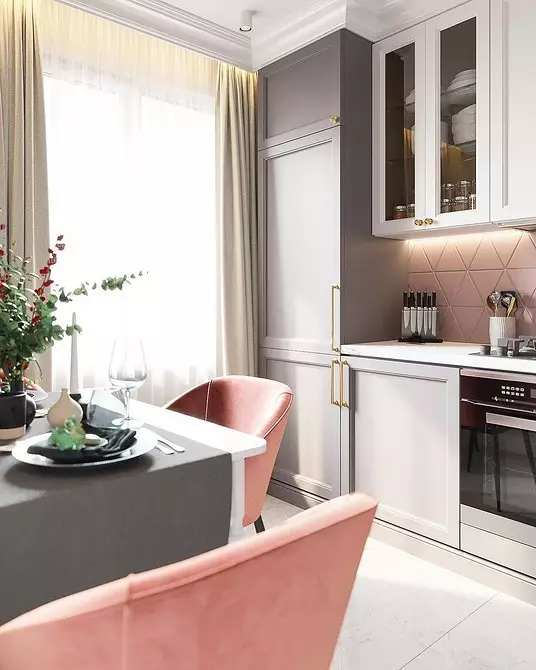 8 functional examples of kitchen design with an area of ​​6 square meters. M. 488_16