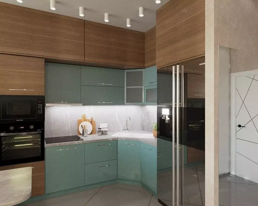 Cuisine interior in mint color (76 photos) 4935_51