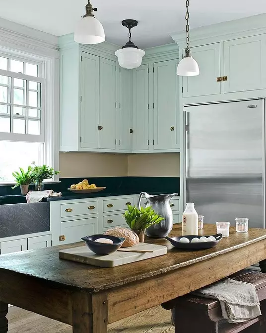 Cuisine interior in mint color (76 photos) 4935_54