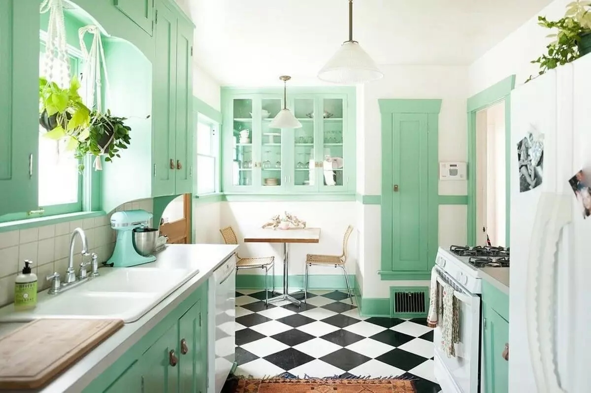 Cuisine interior in mint color (76 photos) 4935_67