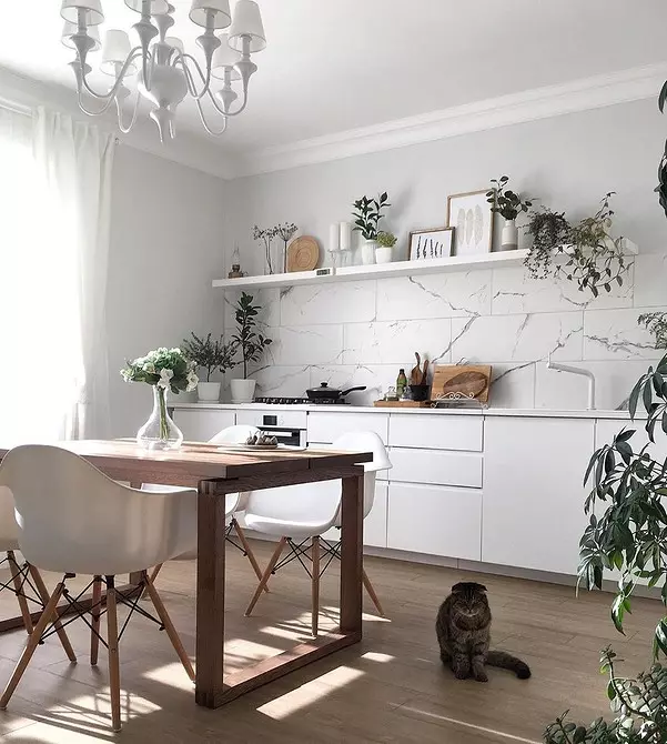 Køkkener fra IKEA: Ægte billeder i interiøret og 5 stilarter, hvor de passer perfekt 4971_106