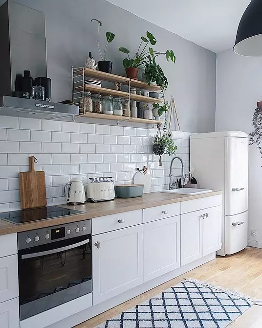 Køkkener fra IKEA: Ægte billeder i interiøret og 5 stilarter, hvor de passer perfekt 4971_50