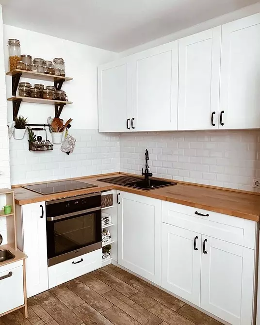 Køkkener fra IKEA: Ægte billeder i interiøret og 5 stilarter, hvor de passer perfekt 4971_90