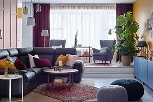 De la alegerea mobilierului la iluminat: Făcând interiorul camerei de zi folosind IKEA 5104_1
