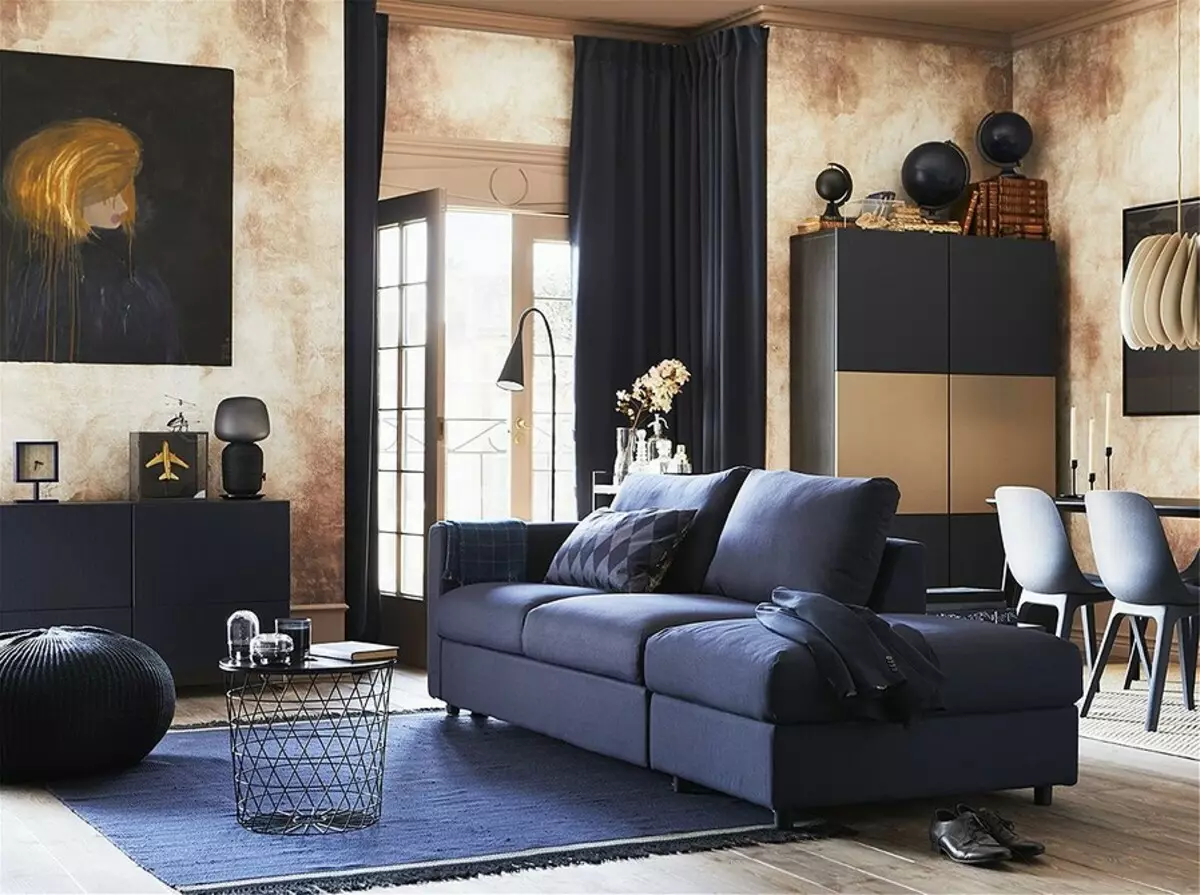 No mēbeļu izvēles uz apgaismojumu: Izveidojiet dzīvojamās istabas interjeru, izmantojot IKEA 5104_115