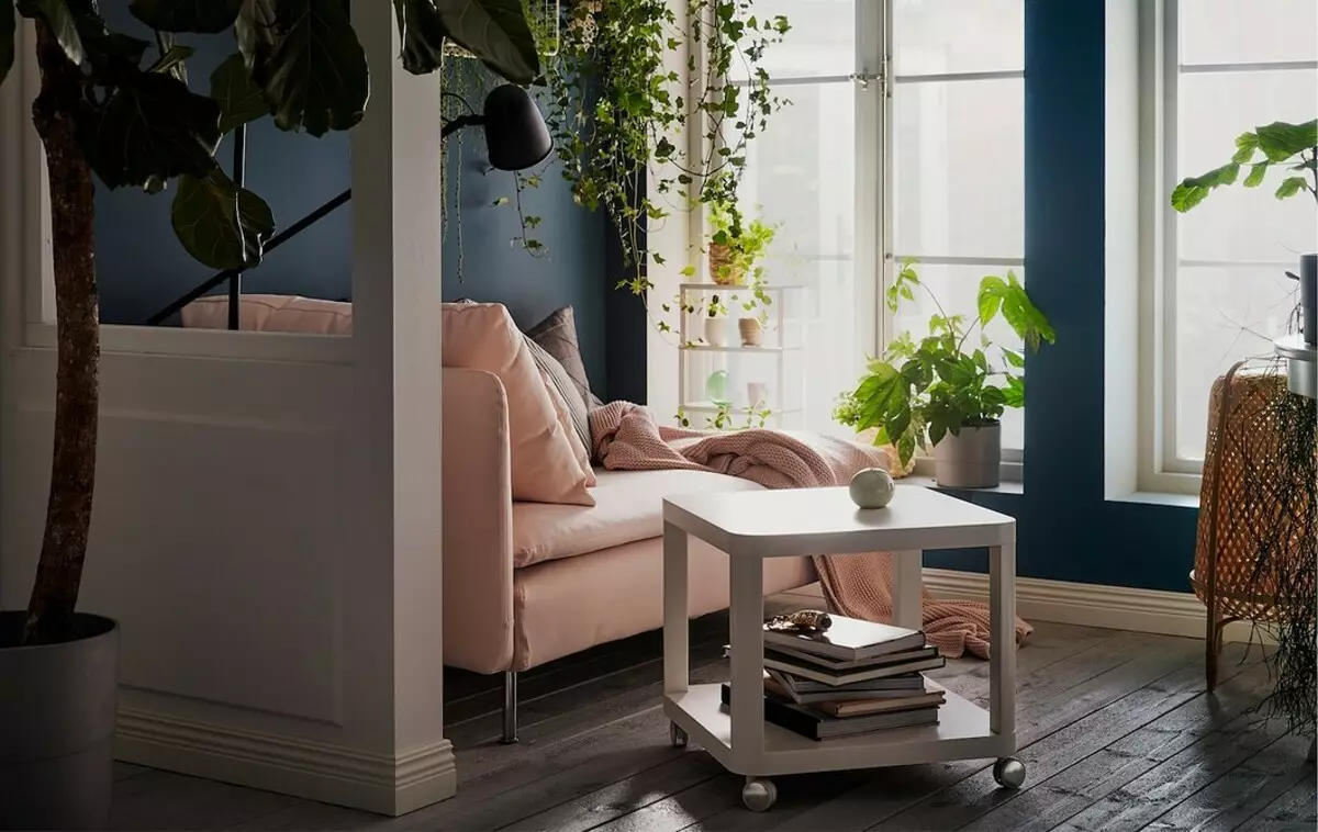 No mēbeļu izvēles uz apgaismojumu: Izveidojiet dzīvojamās istabas interjeru, izmantojot IKEA 5104_123