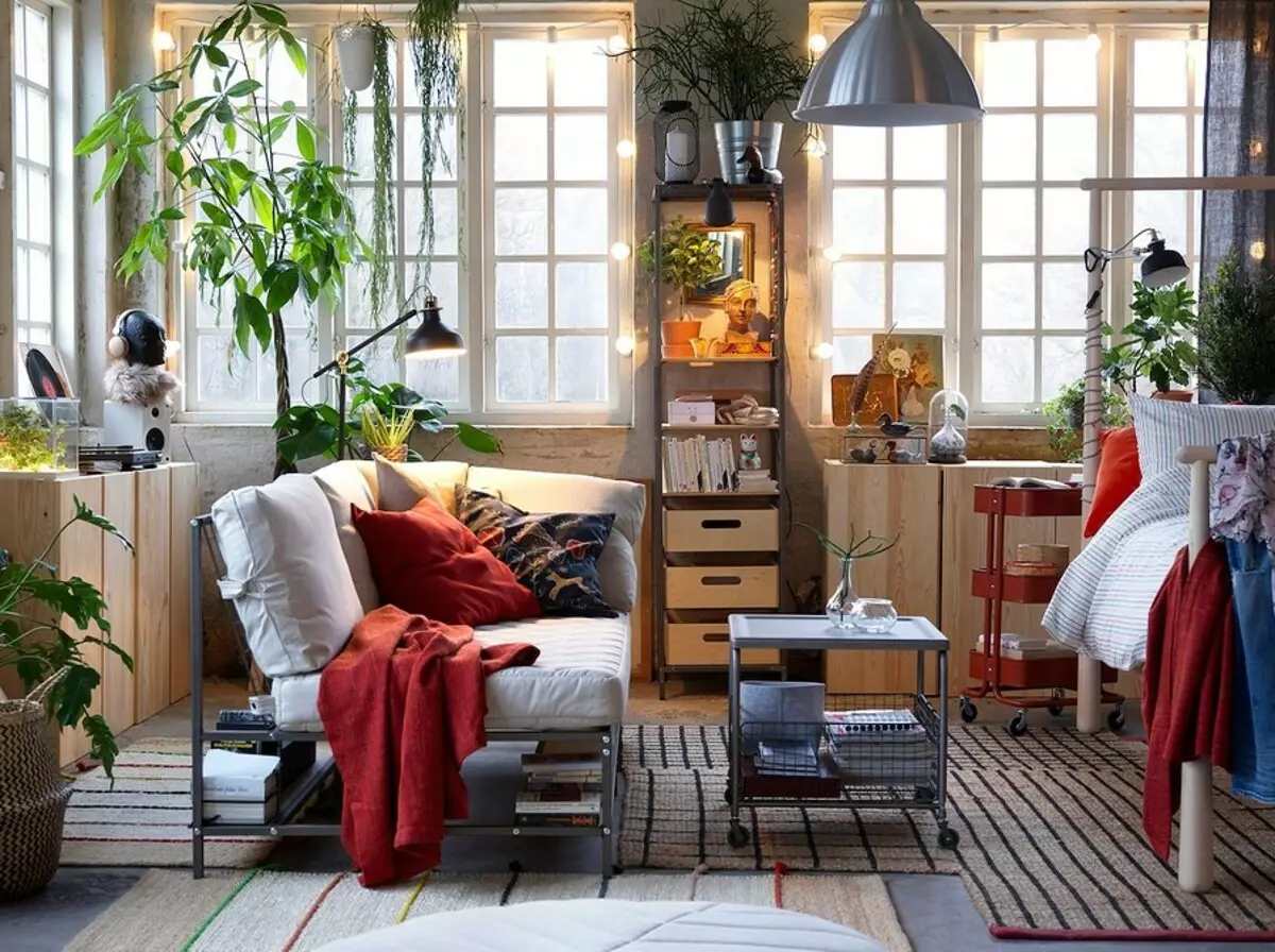 No mēbeļu izvēles uz apgaismojumu: Izveidojiet dzīvojamās istabas interjeru, izmantojot IKEA 5104_134