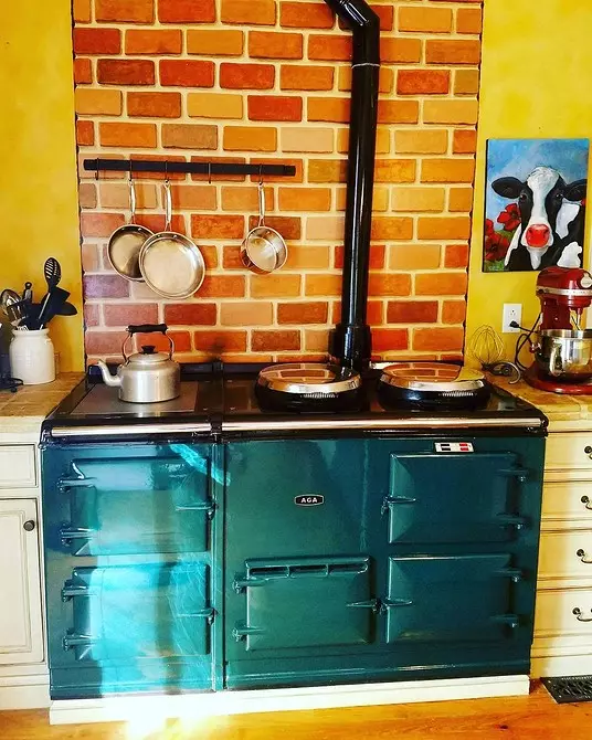 Desain dapur dengan kompor di rumah pribadi (40 foto) 5108_18