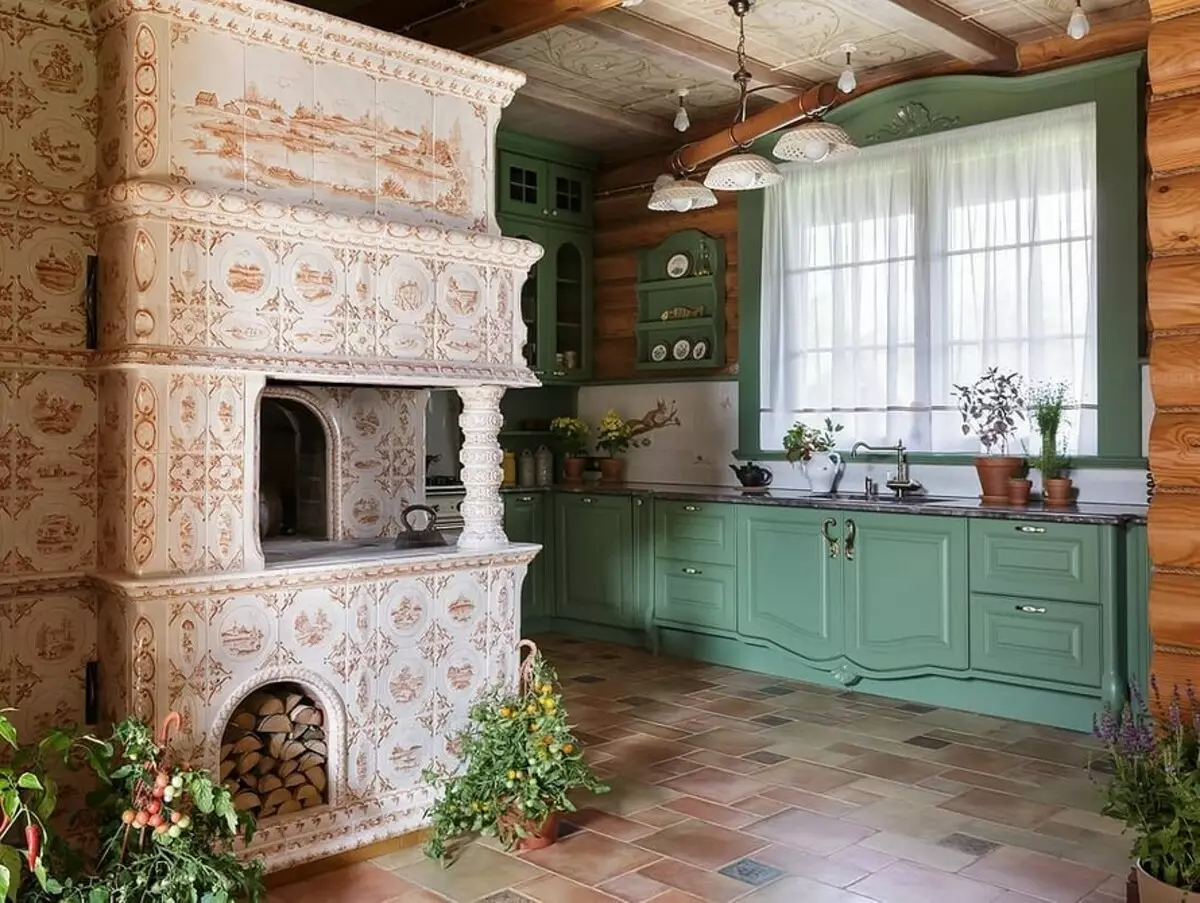 طراحی آشپزخانه با اجاق گاز در یک خانه خصوصی (40 عکس) 5108_42