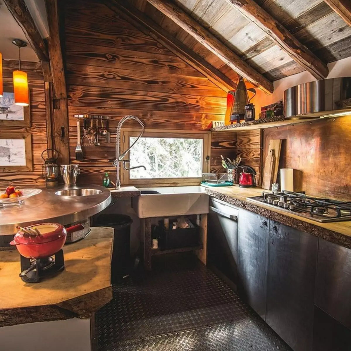 Idea for a country house: a kitchen in the style of chalet 511_58