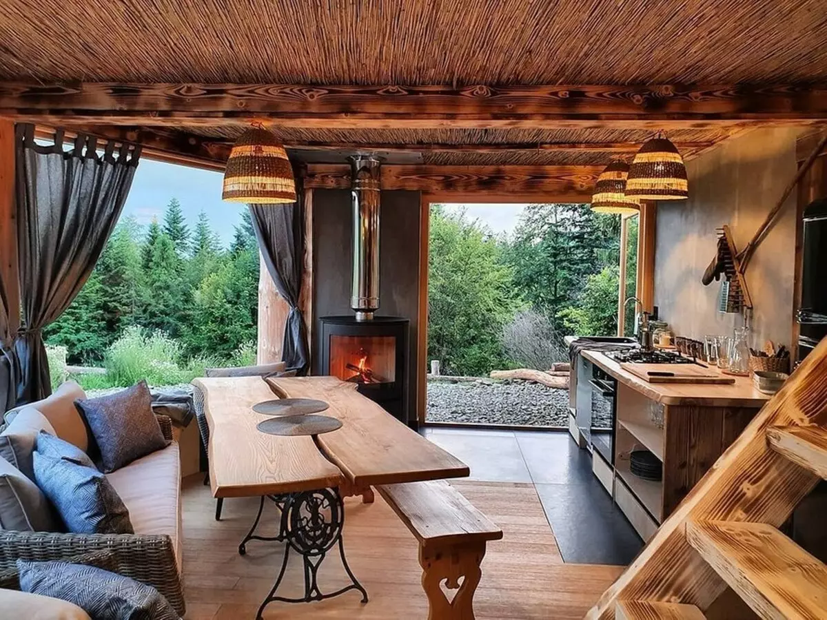 Idea for a country house: a kitchen in the style of chalet 511_61