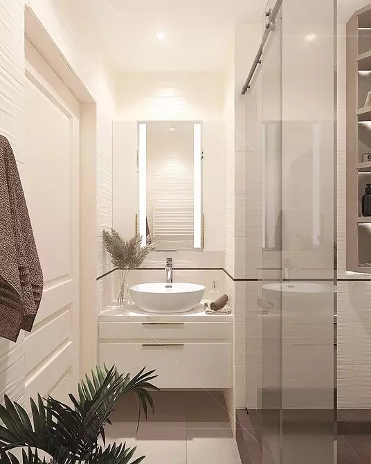 5 Tip anu bakal ngabantosan ngatur desain kamar mandi sareng daérah tina 3 meter pasagi. M. 5174_118