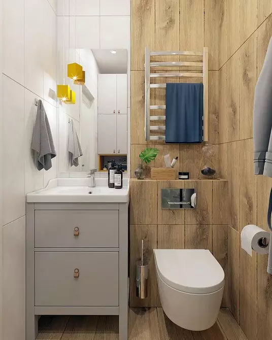 5 padomi, kas palīdzēs organizēt vannas istabas dizainu ar platību 3 kvadrātmetru. M. 5174_121