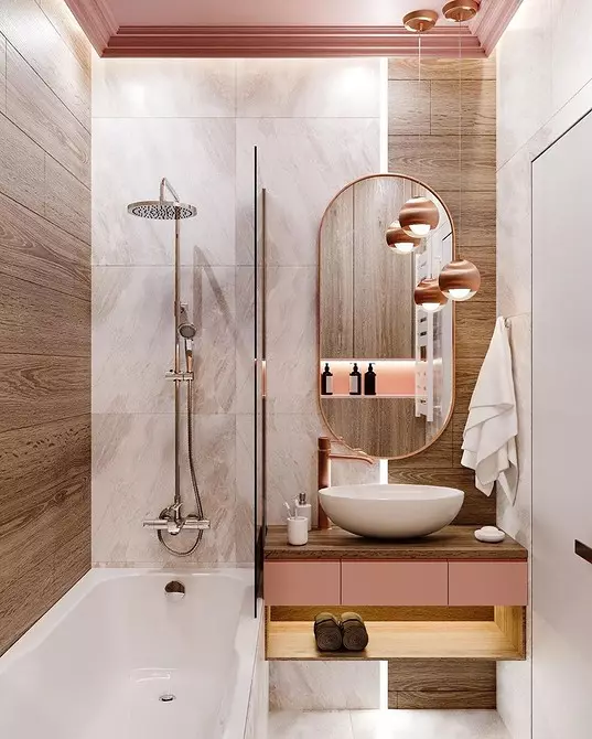 5 padomi, kas palīdzēs organizēt vannas istabas dizainu ar platību 3 kvadrātmetru. M. 5174_63