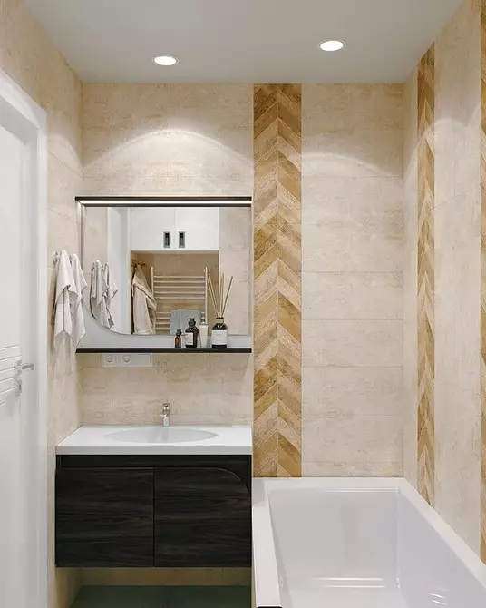 5 padomi, kas palīdzēs organizēt vannas istabas dizainu ar platību 3 kvadrātmetru. M. 5174_65