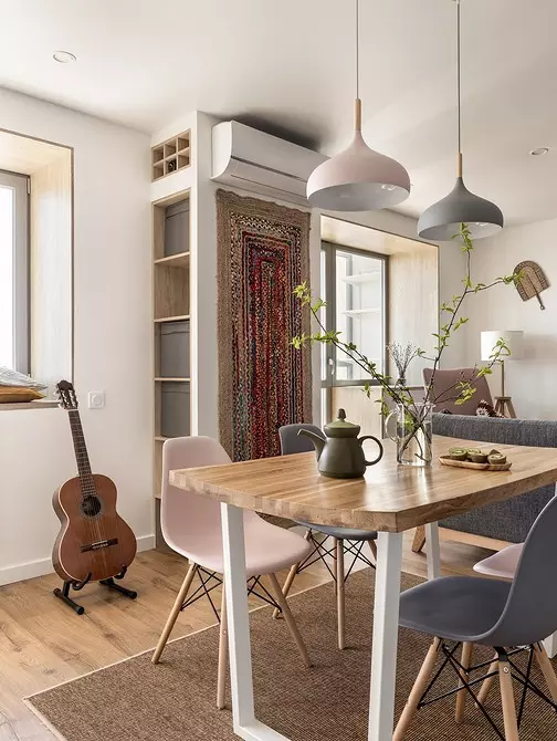 Studio lägenhet i skandinavisk stil med Boho-element 5255_30