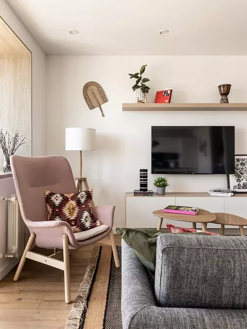 Studio lägenhet i skandinavisk stil med Boho-element 5255_33