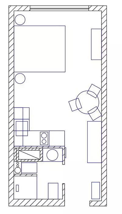 Studio kecil dan selesa 24 meter persegi. m di St. Petersburg 5284_39