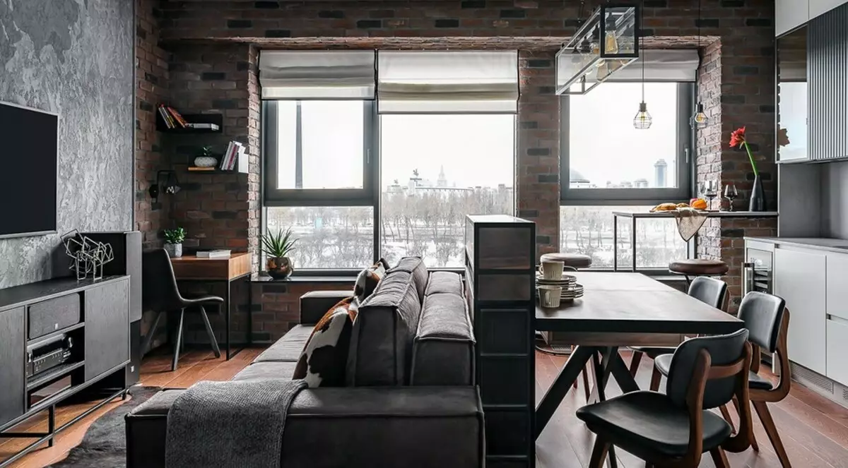 Apartamento de estilo loft confortável com detalhes interessantes