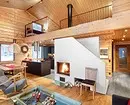 बारमधून लाकडी घराच्या आत डिझाइन: वास्तविक प्रकल्पांमधील कल्पना आणि 60 फोटो 5336_107