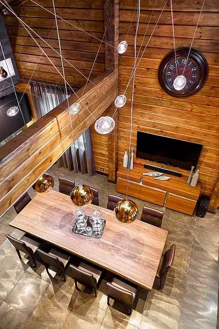 Design in einem Holzhaus aus einer Bar: Ideen und 60 Fotos von echten Projekten 5336_30